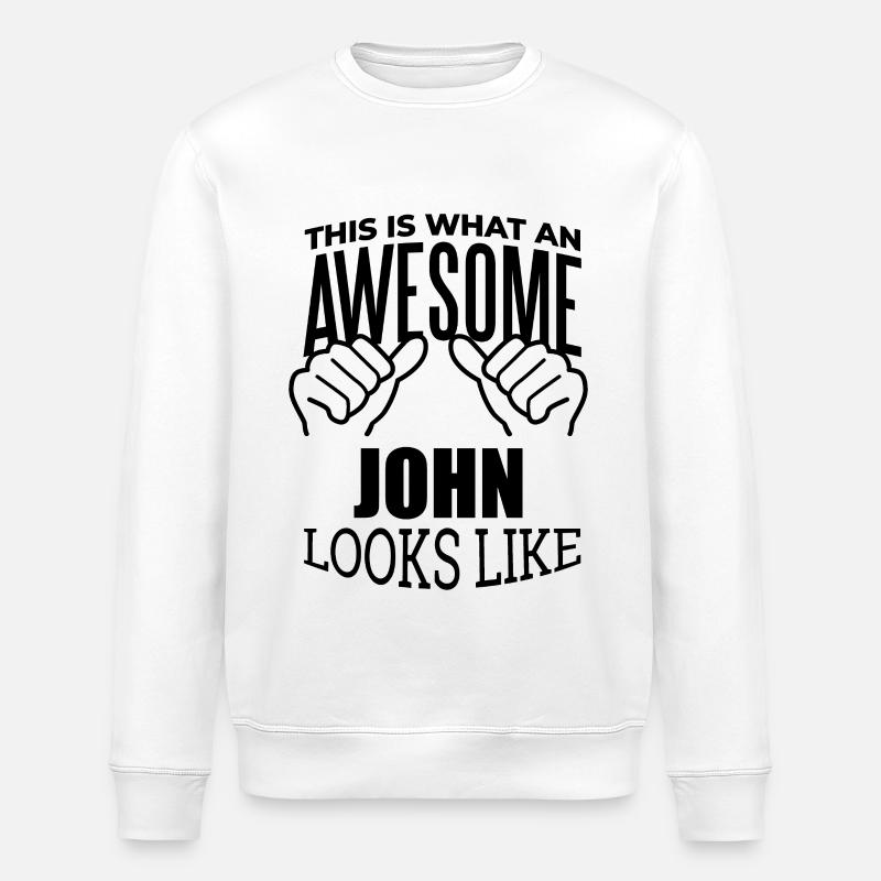 John - Stanley/Stella Unisex Bio-Sweatshirt ROLLER - Weiß