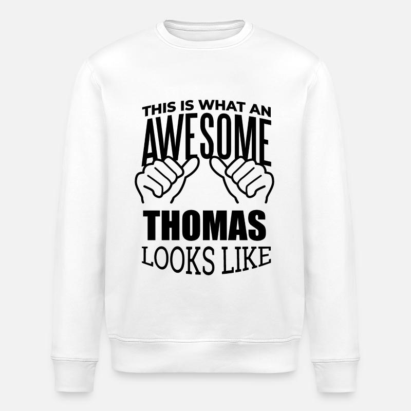 Thomas - Stanley/Stella ROLLER Unisex Organic Sweatshirt - white