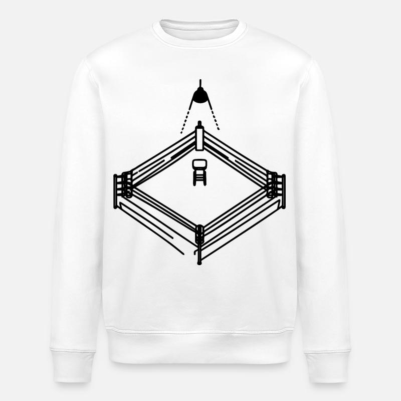 Boxring Grafik - Stanley/Stella Unisex Bio-Sweatshirt ROLLER - Weiß