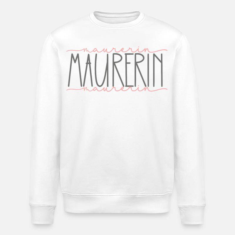 Maurerin Geschenk Handwerkerin Beruf - Stanley/Stella Unisex Bio-Sweatshirt ROLLER - Weiß