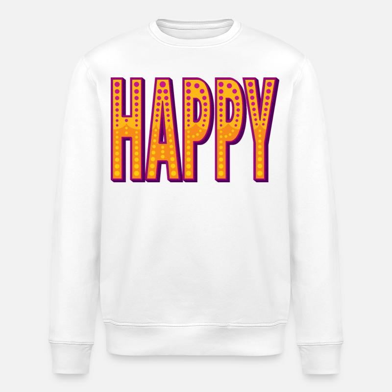 Style de cirque heureux - Sweat bio ROLLER Stanley/Stella Unisexe - blanc
