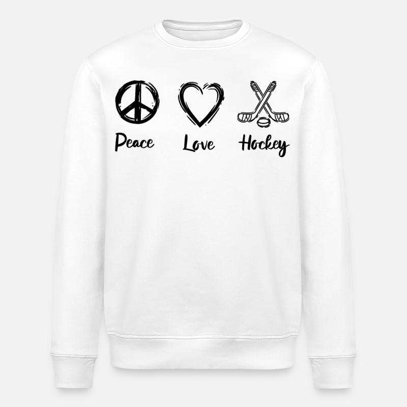 Eishockey Liebe - Stanley/Stella Unisex Bio-Sweatshirt ROLLER - Weiß