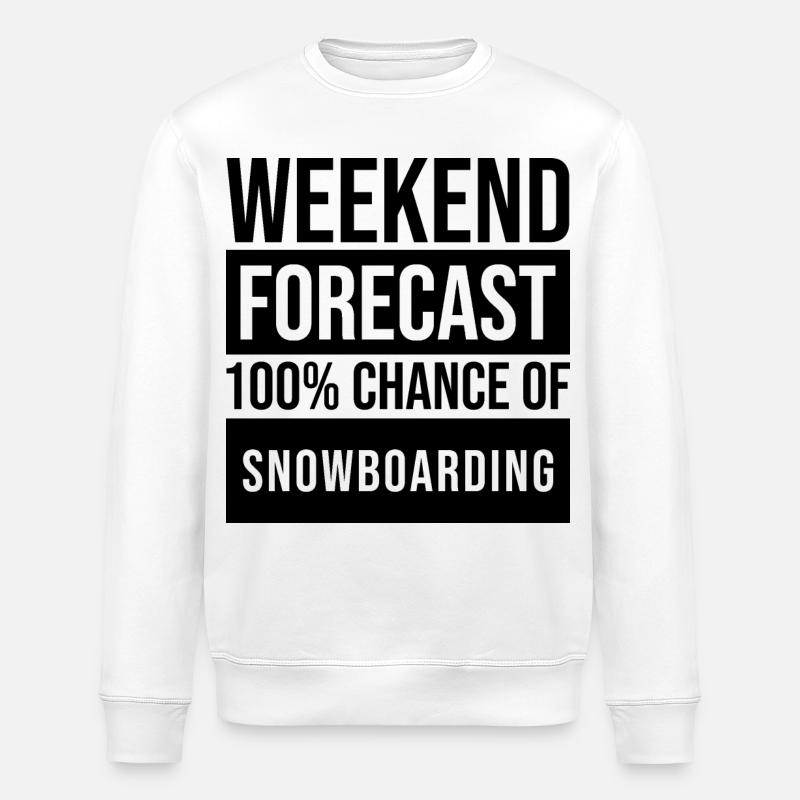 Snowboard - Stanley/Stella Unisex Bio-Sweatshirt ROLLER - Weiß