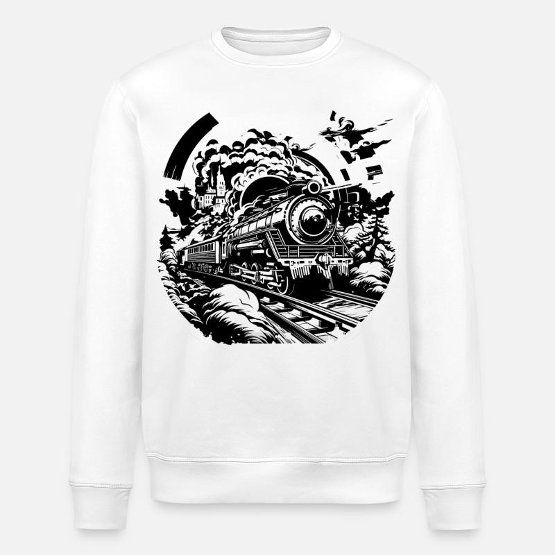 Chemin de fer - Sweat bio ROLLER Stanley/Stella Unisexe - blanc