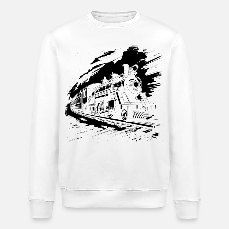 Chemin de fer - Sweat bio ROLLER Stanley/Stella Unisexe - blanc