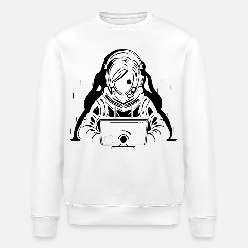 Gamer - Stanley/Stella Unisex Bio-Sweatshirt ROLLER - Weiß
