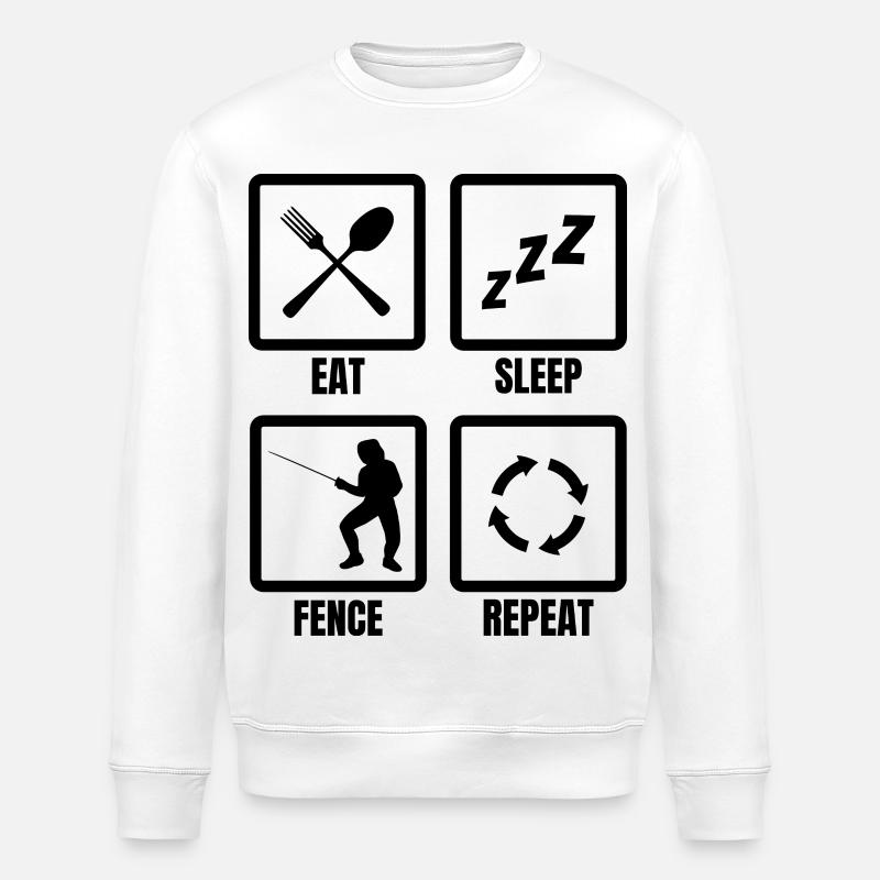 Fencer Daily Routine - Stanley/Stella ROLLER Unisex Organic Sweatshirt - white