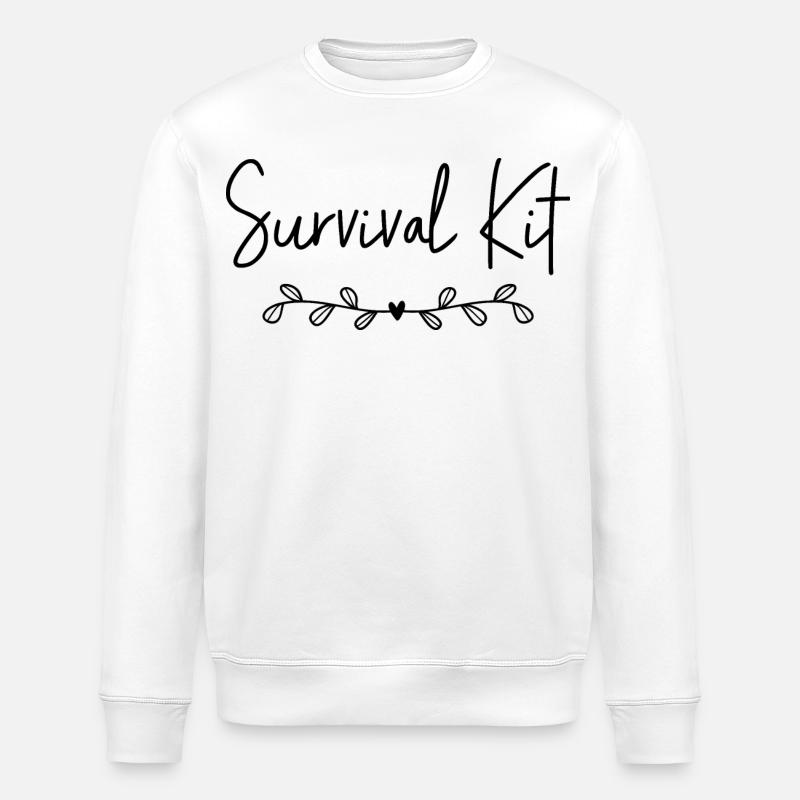 Survival Kit - Stanley/Stella Unisex Bio-Sweatshirt ROLLER - Weiß