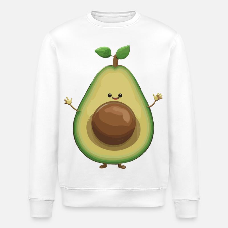 Avocat Doux Drôle Optimisme Cadeau - Sweat bio ROLLER Stanley/Stella Unisexe - blanc