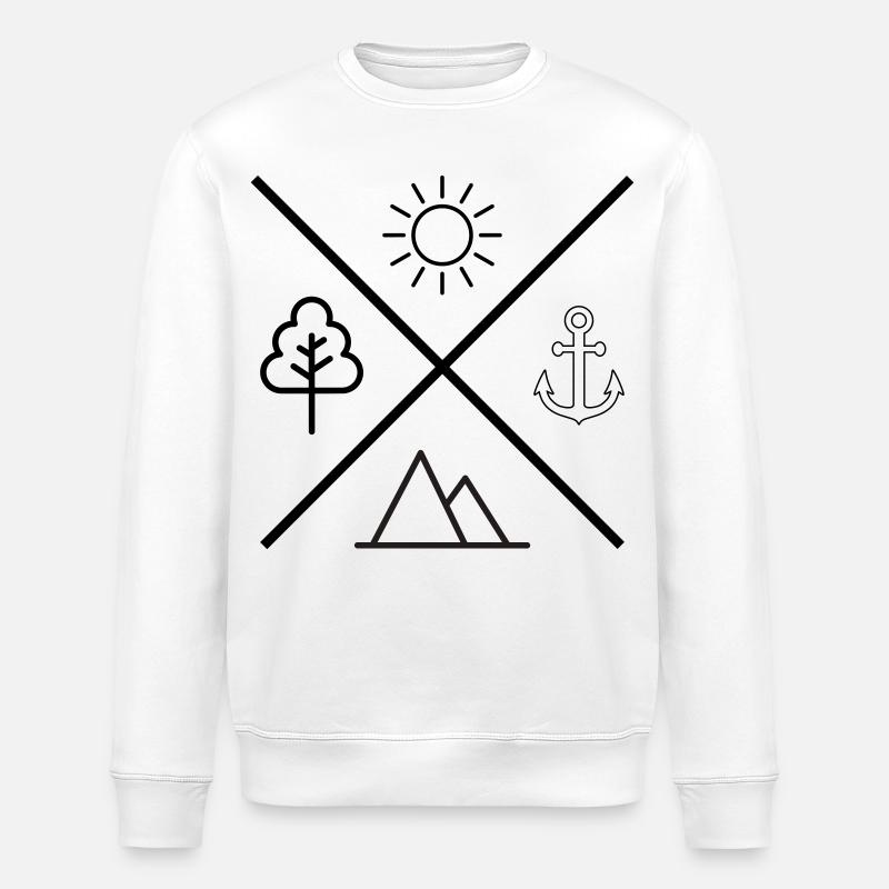 Leben - Stanley/Stella Unisex Bio-Sweatshirt ROLLER - Weiß