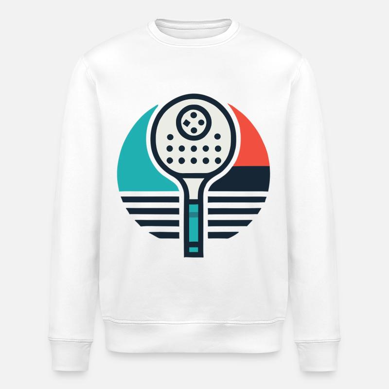 Pickleball Emblem - Stanley/Stella Unisex Bio-Sweatshirt ROLLER - Weiß