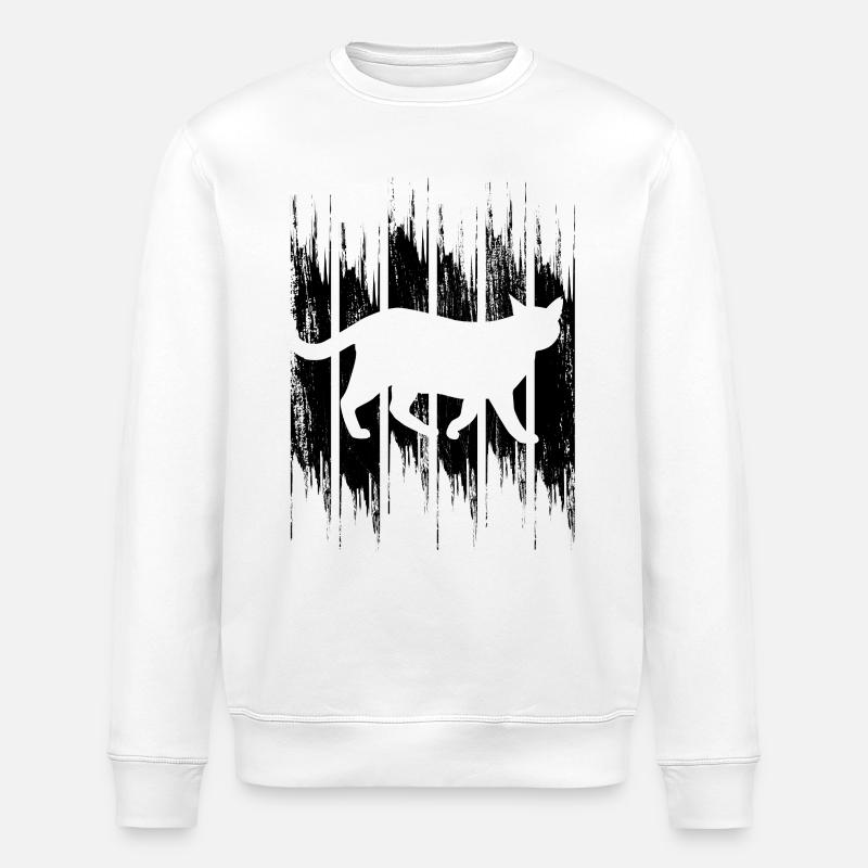 Chat - Sweat bio ROLLER Stanley/Stella Unisexe - blanc