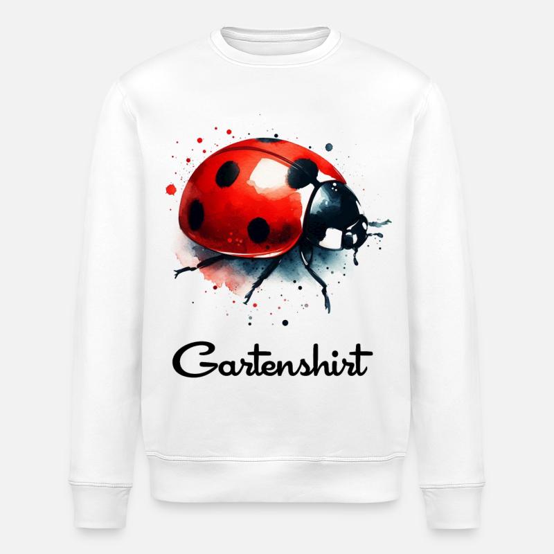 Gartenshirt Marienkäfer Gärtner - Stanley/Stella Unisex Bio-Sweatshirt ROLLER - Weiß