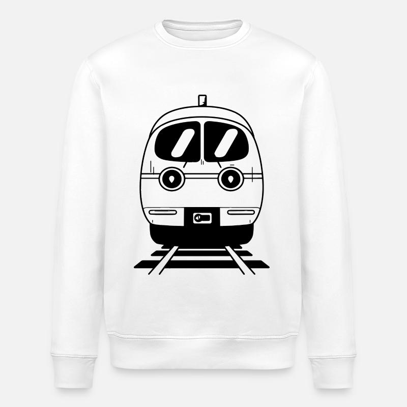 Dessin animé Chemin de fer - Sweat bio ROLLER Stanley/Stella Unisexe - blanc