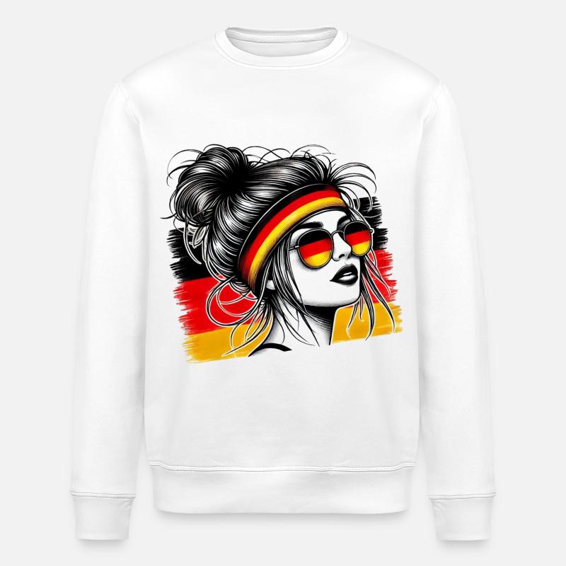 Stilvolles Deutsches Mädchen - Stanley/Stella Unisex Bio-Sweatshirt ROLLER - Weiß