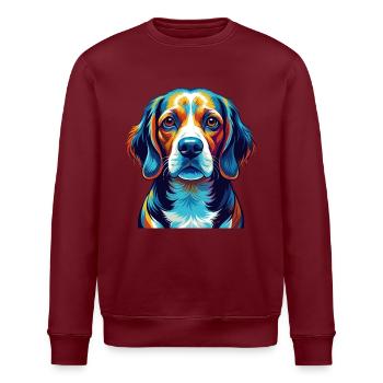 Beagle Harrier Hunderasse Bunte Karikatur Kawaii - Stanley/Stella Unisex Bio-Sweatshirt ROLLER - Weiß - Vorne - Nik (191cm)