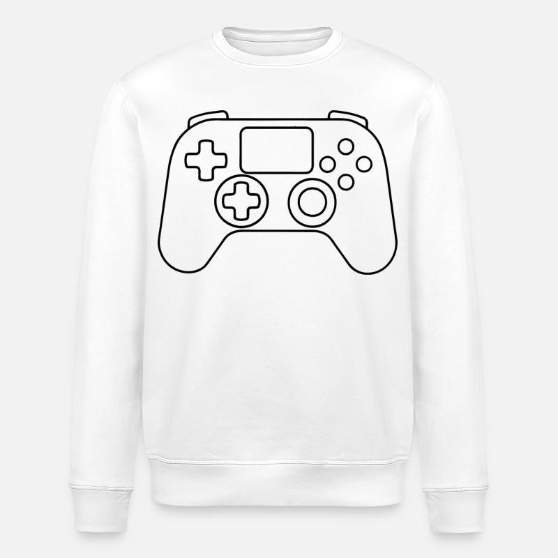 Spiel Controller - Stanley/Stella Unisex Bio-Sweatshirt ROLLER - Weiß