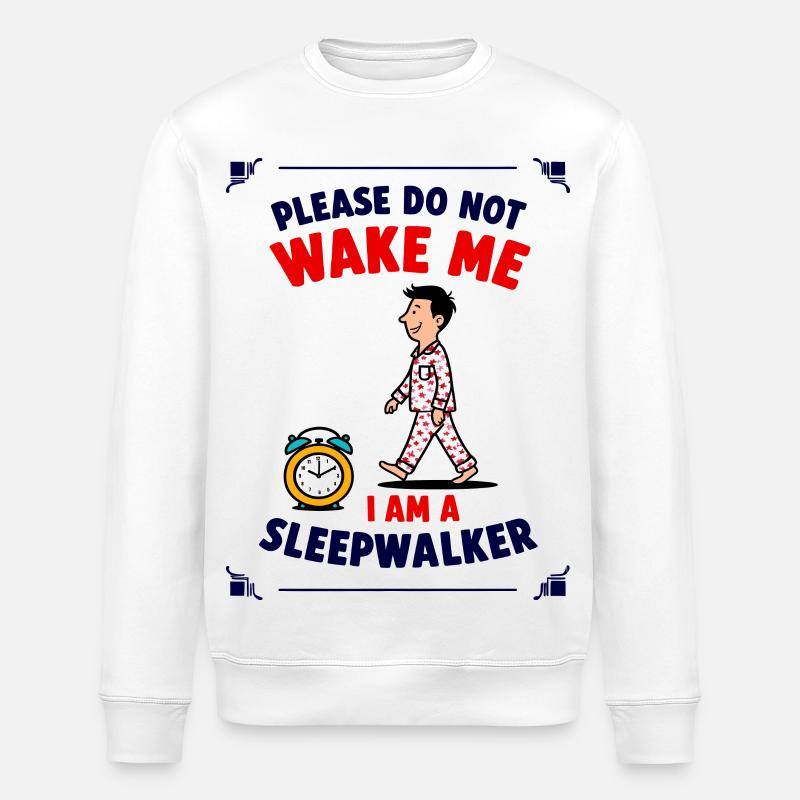 Søvngænger - Stanley/Stella økologisk unisex-sweatshirt ROLLER - hvid