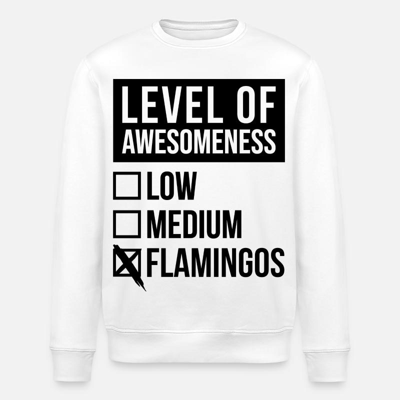 Flamingo - Stanley/Stella Unisex Bio-Sweatshirt ROLLER - Weiß