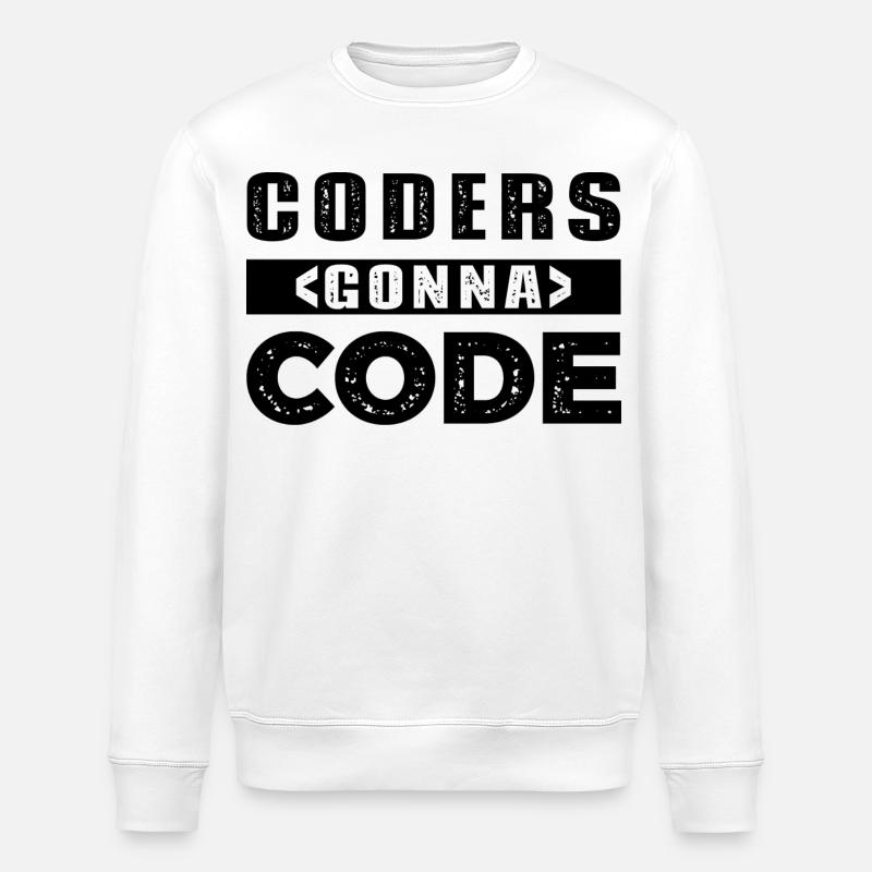 Codeurs qui passent au code - Sweat bio ROLLER Stanley/Stella Unisexe - blanc