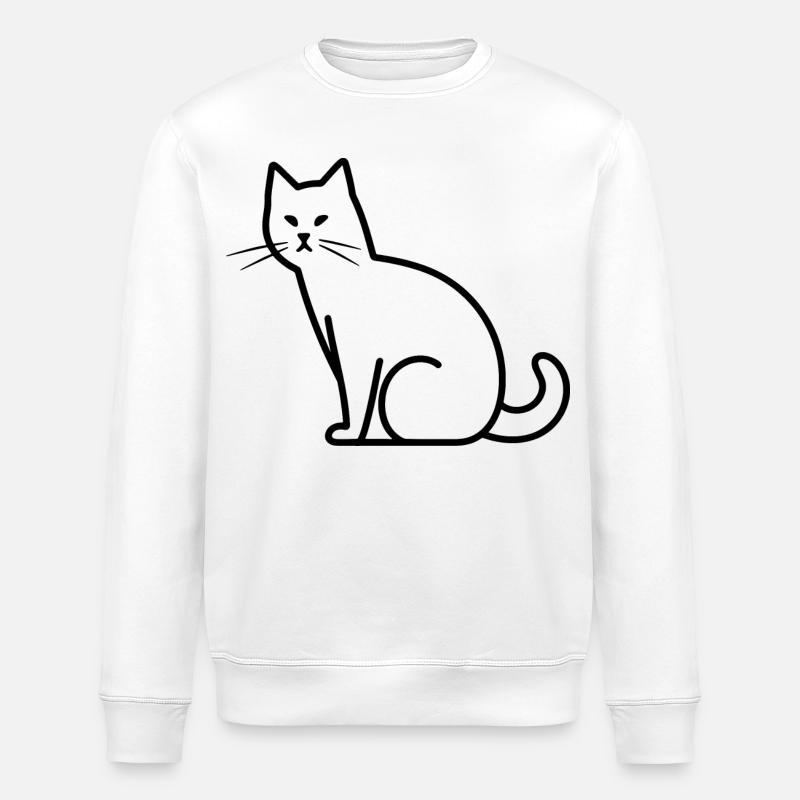 Dessin de chat - Sweat bio ROLLER Stanley/Stella Unisexe - blanc