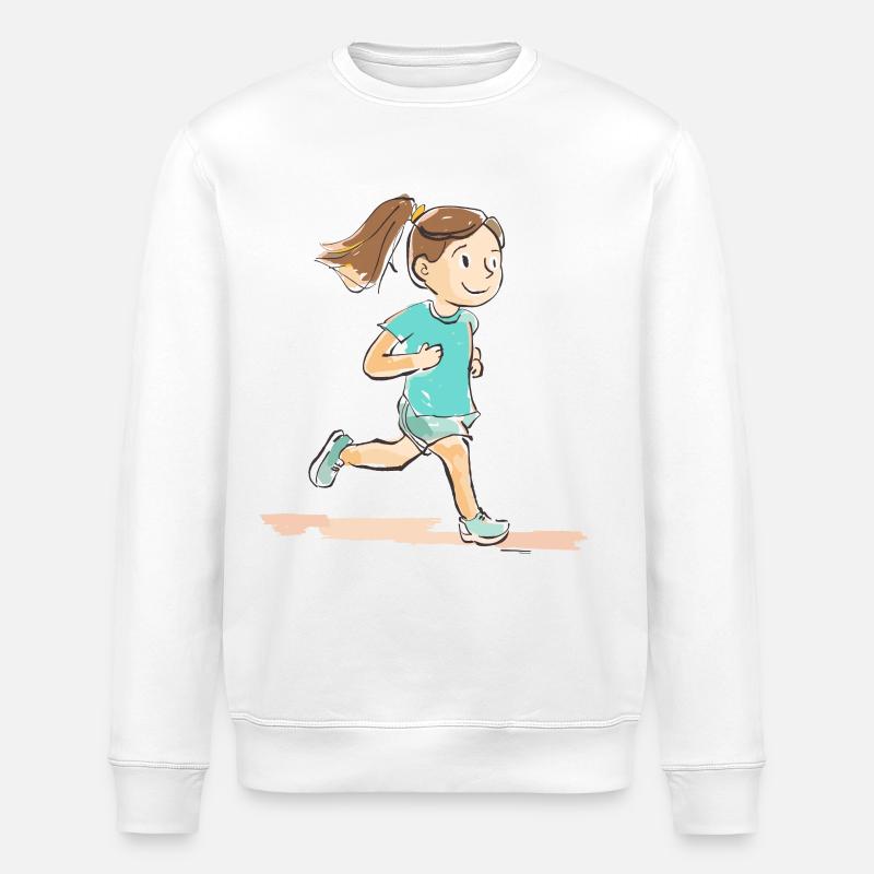Runner Comic Look - Stanley/Stella ROLLER Unisex Organic Sweatshirt - white