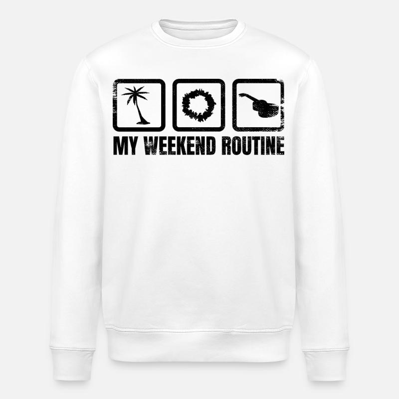 Week-end Ukulélé - Sweat bio ROLLER Stanley/Stella Unisexe - blanc