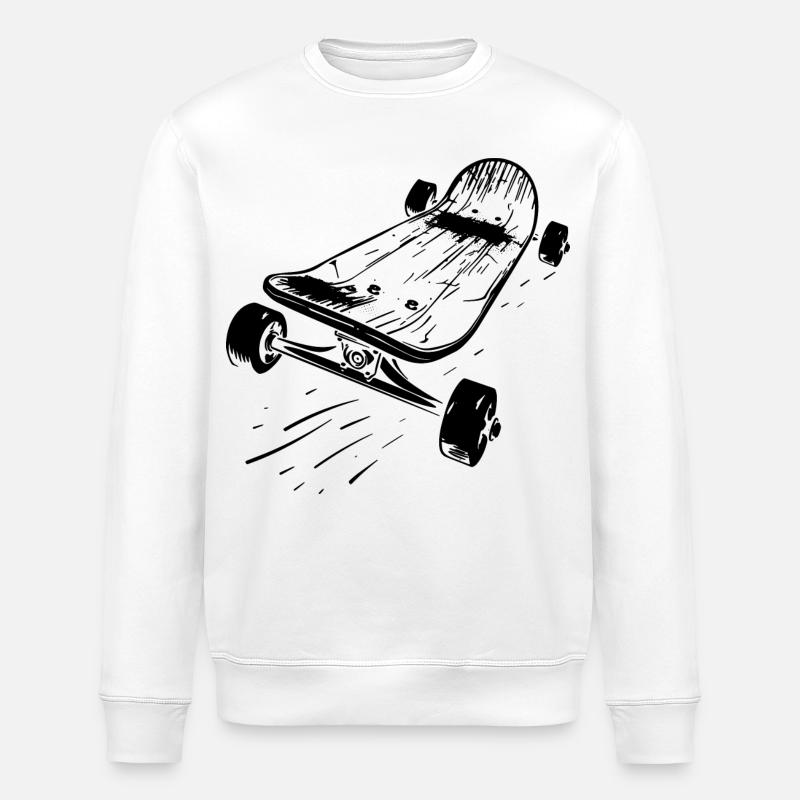 Skateboard - Stanley/Stella Unisex Bio-Sweatshirt ROLLER - Weiß