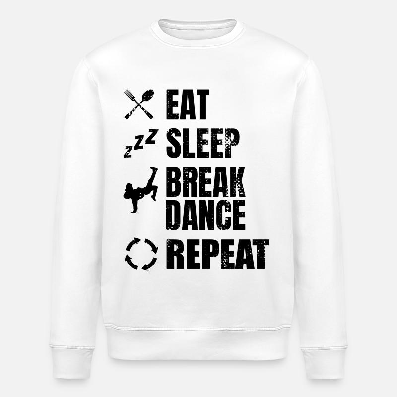 Breakdancer Zeitplan - Stanley/Stella Unisex Bio-Sweatshirt ROLLER - Weiß