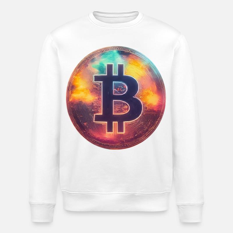 Bitcoin spectaculaire - Sweat bio ROLLER Stanley/Stella Unisexe - blanc