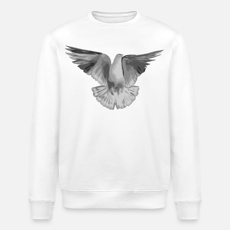 Gris pâle tourterelle - Sweat bio ROLLER Stanley/Stella Unisexe - blanc