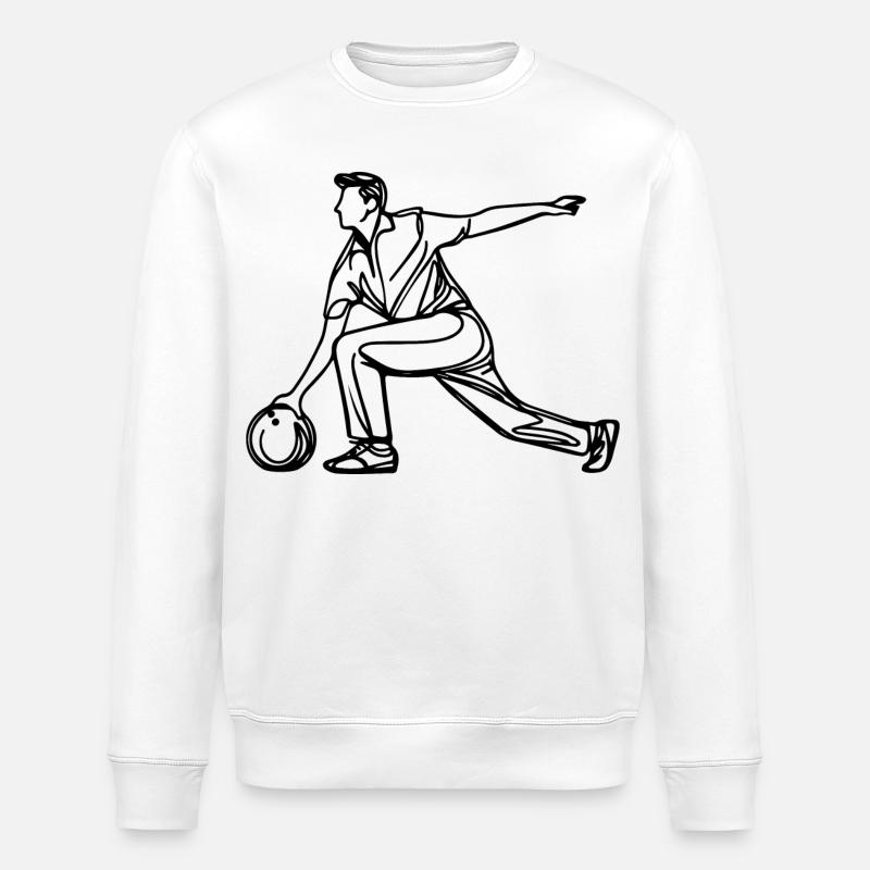 Chapeau melon - Sweat bio ROLLER Stanley/Stella Unisexe - blanc