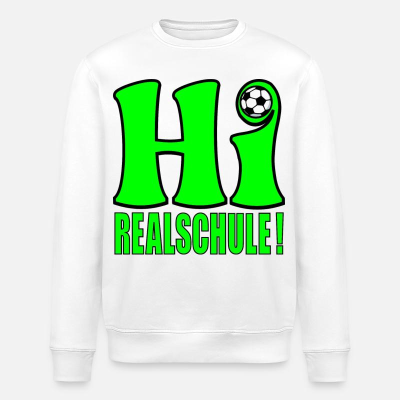 SCHULE REALSCHULE FUßBALL - Stanley/Stella Unisex Bio-Sweatshirt ROLLER - Weiß