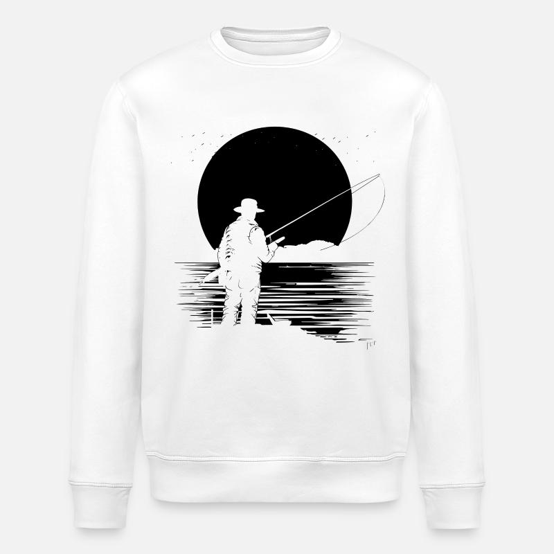 Angling - Stanley/Stella ROLLER Unisex Organic Sweatshirt - white