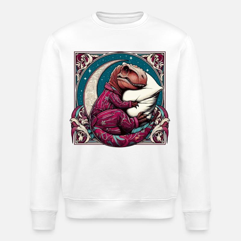 T-Rex Sleeping Hobby Cadeau - Sweat bio ROLLER Stanley/Stella Unisexe - blanc
