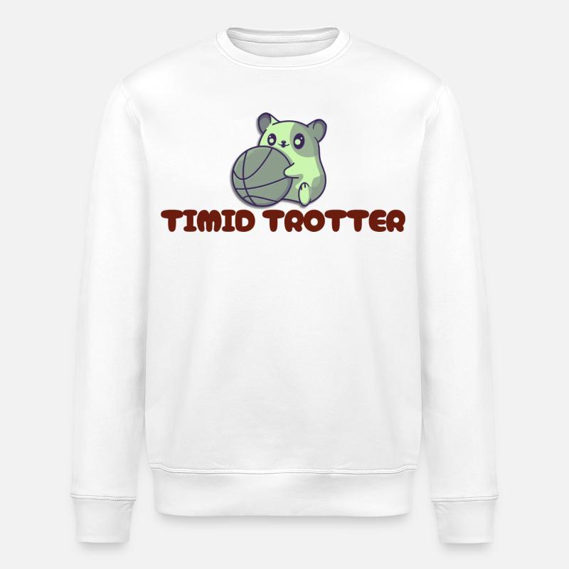 Schüchterne Trotter-Opossum-Slogans - Stanley/Stella Unisex Bio-Sweatshirt ROLLER - Weiß
