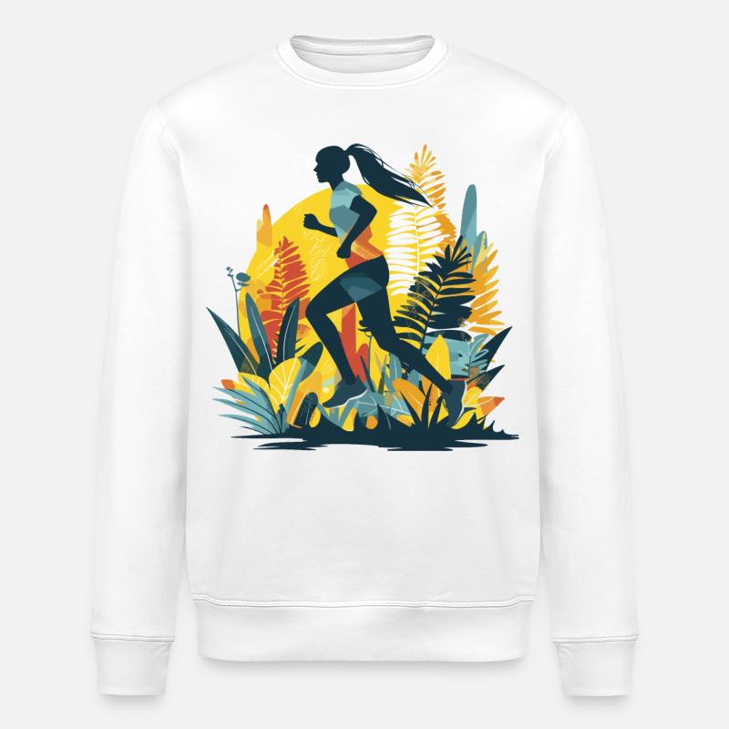 Runner Comic - Stanley/Stella ROLLER Unisex Organic Sweatshirt - white