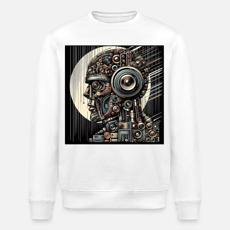 Âme analogique Robot IA Art - Sweat bio ROLLER Stanley/Stella Unisexe - blanc