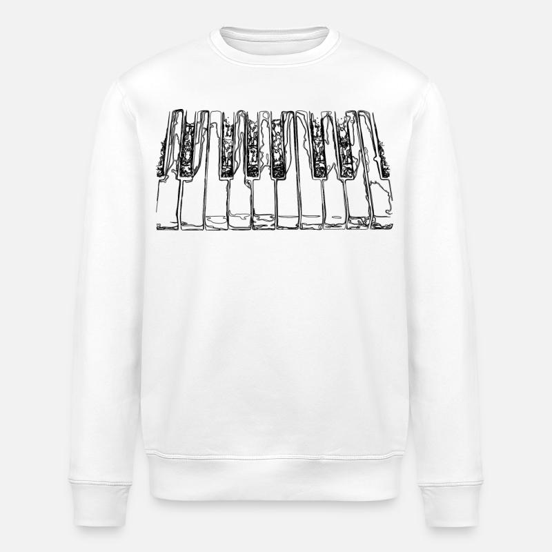 Clavier de piano - Sweat bio ROLLER Stanley/Stella Unisexe - blanc