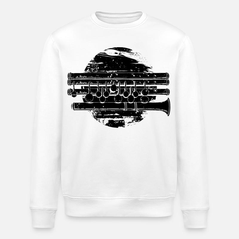 Flöte - Stanley/Stella Unisex Bio-Sweatshirt ROLLER - Weiß