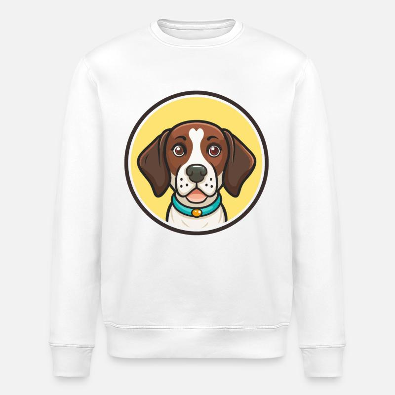 Ariege Pointer Hunderasse Cartoon Kawaii Clipart - Stanley/Stella Unisex Bio-Sweatshirt ROLLER - Weiß