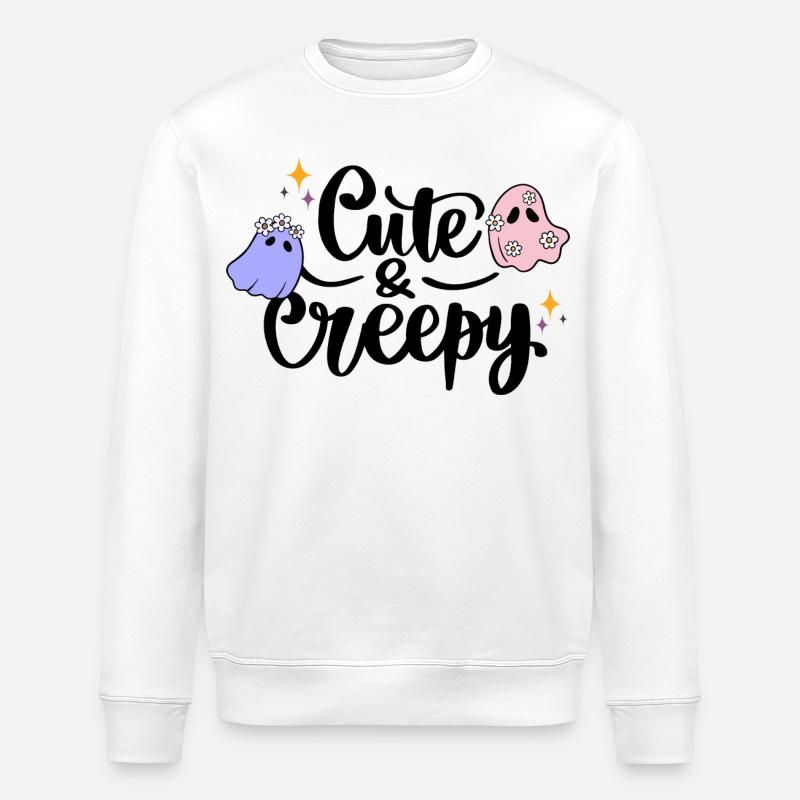 Cute and creepy - Stanley/Stella Unisex Bio-Sweatshirt ROLLER - Weiß