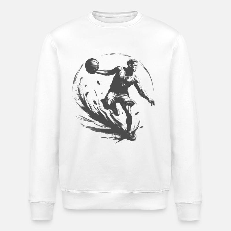 Basketteur - Sweat bio ROLLER Stanley/Stella Unisexe - blanc