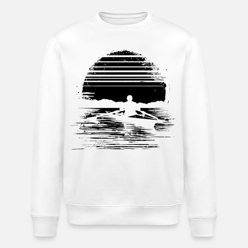Rowing Graphics - Stanley/Stella ROLLER Unisex Organic Sweatshirt - white