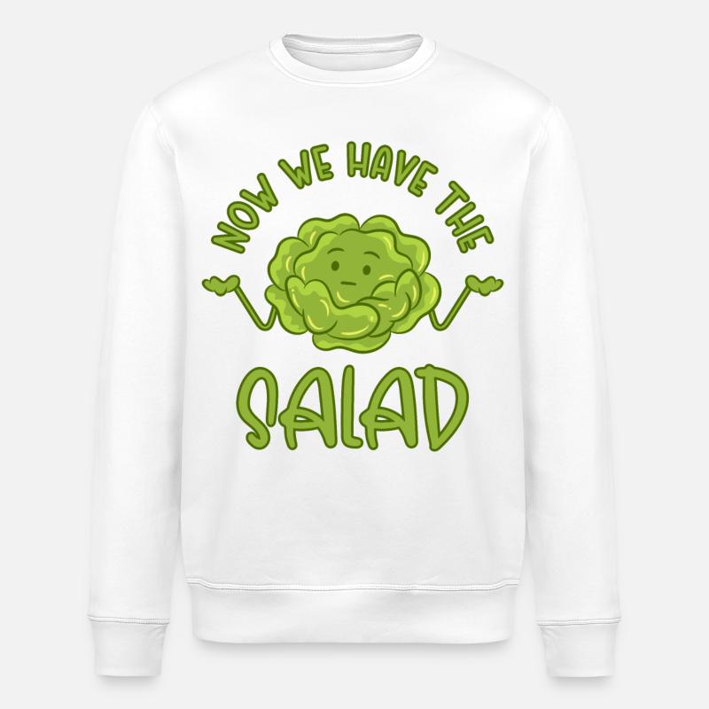Maintenant, nous avons la salade - Sweat bio ROLLER Stanley/Stella Unisexe - blanc