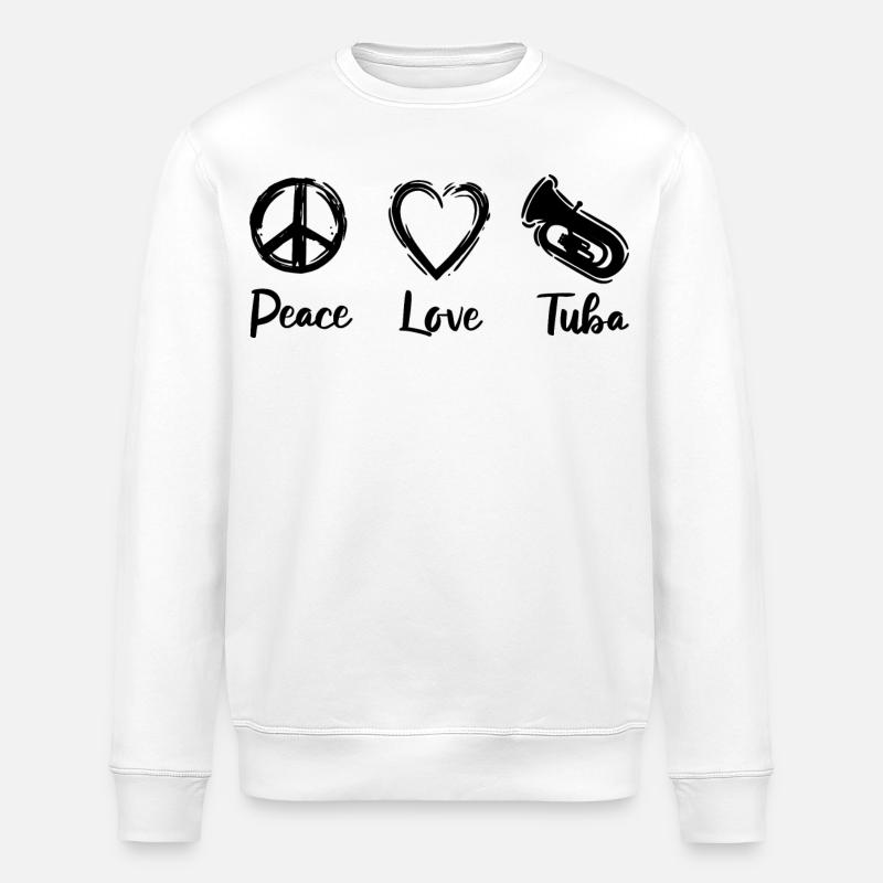 Ich liebe Tuba - Stanley/Stella Unisex Bio-Sweatshirt ROLLER - Weiß