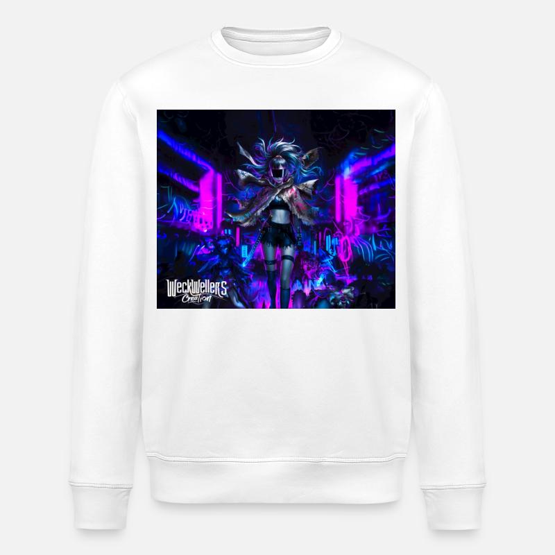 graffiti punk anime - Stanley/Stella Unisex Bio-Sweatshirt ROLLER - Weiß