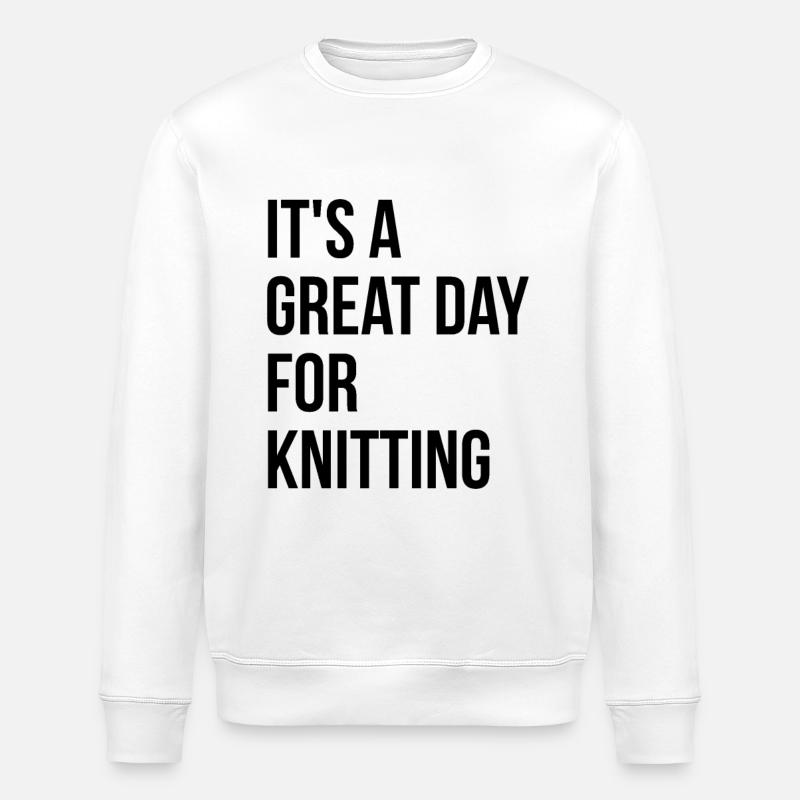 strikning - Stanley/Stella økologisk unisex-sweatshirt ROLLER - hvid