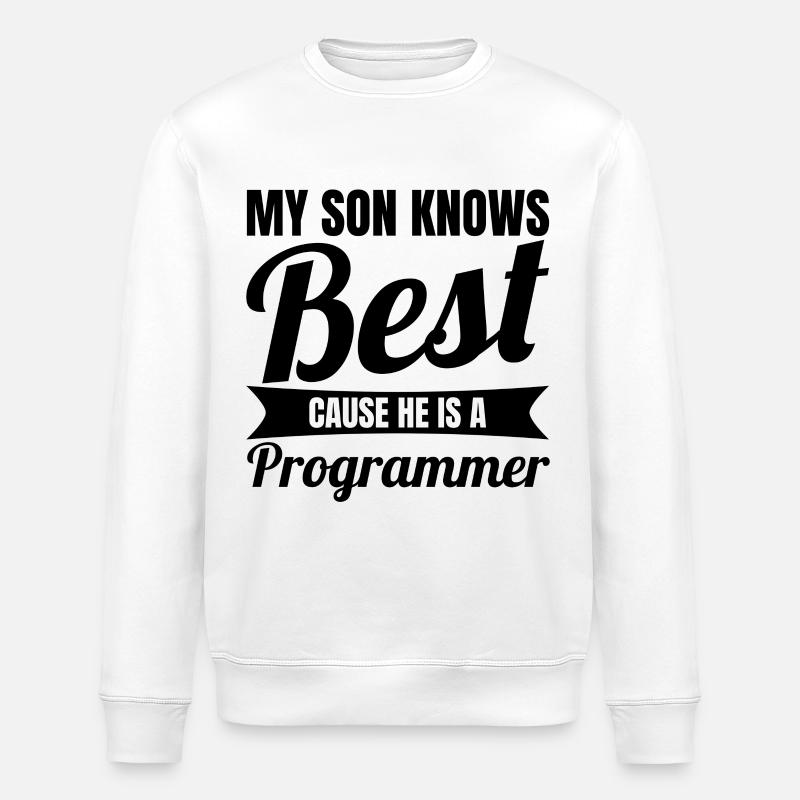 Programmierer Sohn - Stanley/Stella Unisex Bio-Sweatshirt ROLLER - Weiß