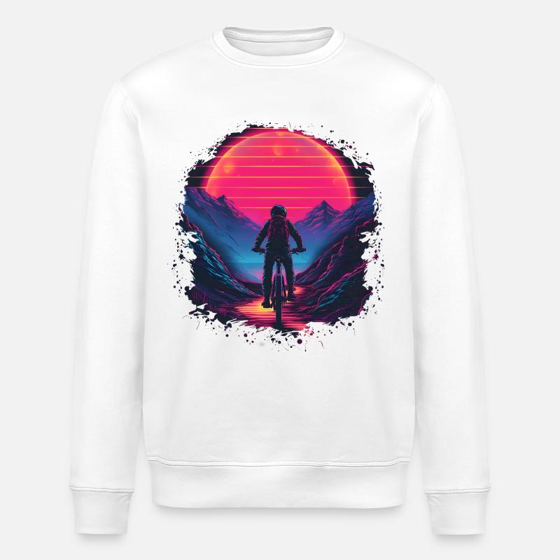 VTT Synthwave - Sweat bio ROLLER Stanley/Stella Unisexe - blanc